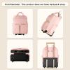 imageUnder seat Carry On Luggage with Wheels Multiple Compartments Airline Approved Personal Item Bag Travel CarryOn with Leather Handle Lightweight Rolling Suitcase for Women Beige BrownPink