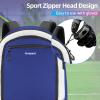 imageExtra Large Lacrosse Backpack with 2 Stick Holders Professional Lacrosse Bag for Youth with Ventilated Cleats Compartment and Insulated Pocket for All Field Hockey GearBlue