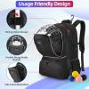 imageExtra Large Lacrosse Backpack with 2 Stick Holders Professional Lacrosse Bag for Youth with Ventilated Cleats Compartment and Insulated Pocket for All Field Hockey GearBlack