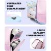 imageRoller Skate Bag for Women and Men Lightweight Breathable Inline Skates Backpack Fits Shoes Up to US Men Size 14Pink