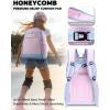 imageRoller Skate Bag for Women and Men Lightweight Breathable Inline Skates Backpack Fits Shoes Up to US Men Size 14Pink