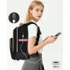 imageRolling Backpack for Women with Wheels roller Laptop Travel Backpack Lightweight Water Resistant Wheeled Underseat Carry On Luggage for Work and College Black PurpleBlack Purple