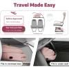 imageRolling Backpack for Women with Wheels roller Laptop Travel Backpack Lightweight Water Resistant Wheeled Underseat Carry On Luggage for Work and College Black PurplePink