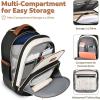 imageRolling Backpack for Women with Wheels roller Laptop Travel Backpack Lightweight Water Resistant Wheeled Underseat Carry On Luggage for Work and College Black PurpleBrown