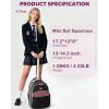 imageRolling Backpack for Women with Wheels roller Laptop Travel Backpack Lightweight Water Resistant Wheeled Underseat Carry On Luggage for Work and College Black PurpleBlack Purple