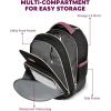imageRolling Backpack for Women with Wheels roller Laptop Travel Backpack Lightweight Water Resistant Wheeled Underseat Carry On Luggage for Work and College Black PurpleBlack Purple