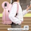 imageRolling Backpack for Women with Wheels roller Laptop Travel Backpack Lightweight Water Resistant Wheeled Underseat Carry On Luggage for Work and College Black PurplePink