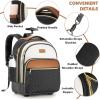 imageRolling Backpack for Women with Wheels roller Laptop Travel Backpack Lightweight Water Resistant Wheeled Underseat Carry On Luggage for Work and College Black PurpleBrown