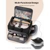 imageRolling Craft Bag with Wheels AllinOne Rolling Scrapbook Tote No Installation Required Rolling Teacher Bag Fits 16 Laptop Art bags for supplies for DIY Sewing Scrapbooking SuppliesBeige BrownBlack