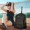 imageTennis Bag Holds 2 Rackets Professional Tennis Bags for Women Tennis Backpack with Ventilated Shoe CompartmentBlack