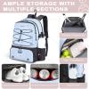 imageTennis Bag Holds 2 Rackets Professional Tennis Bags for Women Tennis Backpack with Ventilated Shoe CompartmentBlue