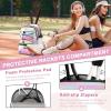 imageTennis Bag Holds 2 Rackets Professional Tennis Bags for Women Tennis Backpack with Ventilated Shoe CompartmentPink and Blue