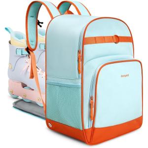 imageRoller Skate Bag for Women and Men Lightweight Breathable Inline Skates Backpack Fits Shoes Up to US Men Size 14Green