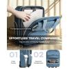 imageUnderseat Carry On Luggage with Wheels Airline Approved Personal Item Luggage 16Inch Multifunctional Underseat Luggage Lightweight Overnight Suitcase for Women Bussiness Travel Beige BrownBlue