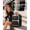 imageUnderseat Carry On Luggage with Wheels Airline Approved Personal Item Luggage 16Inch Multifunctional Underseat Luggage Lightweight Overnight Suitcase for Women Bussiness Travel Beige BrownBeige Brown