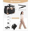 image:imageArcoyard Rolling Teacher Bag with File Teacher Tote and Detachable Trolley Large Rolling Bag for Work with 173 Inch Laptop Compartment Work Bags for Women Teaching Nurse Craft Beige BrownBeige Brown