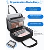 image:imagePuffer Zipper Binder 3 Ring with Pencil Pouch 3 Dring Binder with Zipper and Shoulder Strap 600 Sheets Capacity Zip Up Binder with 156 Laptop Pocket Binder Bag for School College Office Black