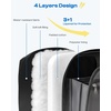 image:imagePuffer Zipper Binder 3 Ring with Pencil Pouch 3 Dring Binder with Zipper and Shoulder Strap 600 Sheets Capacity Zip Up Binder with 156 Laptop Pocket Binder Bag for School College Office Black