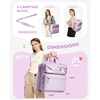 image:imageZipper Binder 3 Ring with Ita Window 3 Inch DRing Binder with Zipper and Strap Fits 14 Laptop 600 Sheets Capacity 3in1 ShoulderBackpackHandle Binder Bag for School Office Commute BlackPurple
