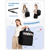 image:imageZipper Binder 3 Ring with Ita Window 3 Inch DRing Binder with Zipper and Strap Fits 14 Laptop 600 Sheets Capacity 3in1 ShoulderBackpackHandle Binder Bag for School Office Commute BlackBlack