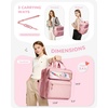 image:imageZipper Binder 3 Ring with Ita Window 3 Inch DRing Binder with Zipper and Strap Fits 14 Laptop 600 Sheets Capacity 3in1 ShoulderBackpackHandle Binder Bag for School Office Commute BlackPink