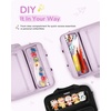 image:imageZipper Binder 3 Ring with Ita Window 3 Inch DRing Binder with Zipper and Strap Fits 14 Laptop 600 Sheets Capacity 3in1 ShoulderBackpackHandle Binder Bag for School Office Commute BlackPurple