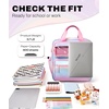 image:imageZipper Binder 3 Ring with Ita Window 3 Inch DRing Binder with Zipper and Strap Fits 14 Laptop 600 Sheets Capacity 3in1 ShoulderBackpackHandle Binder Bag for School Office Commute BlackPink Blue