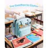 image:imageZipper Binder 3 Ring with Ita Window 3 Inch DRing Binder with Zipper and Strap Fits 14 Laptop 600 Sheets Capacity 3in1 ShoulderBackpackHandle Binder Bag for School Office Commute BlackBlue