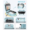 image:imageZipper Binder 3 Ring with Ita Window 3 Inch DRing Binder with Zipper and Strap Fits 14 Laptop 600 Sheets Capacity 3in1 ShoulderBackpackHandle Binder Bag for School Office Commute BlackBlue