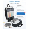 image:imageZipper Binder 3 Ring with Ita Window 3 Inch DRing Binder with Zipper and Strap Fits 14 Laptop 600 Sheets Capacity 3in1 ShoulderBackpackHandle Binder Bag for School Office Commute BlackBlack