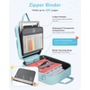 image:imageZipper Binder 3 Ring with Ita Window 3 Inch DRing Binder with Zipper and Strap Fits 14 Laptop 600 Sheets Capacity 3in1 ShoulderBackpackHandle Binder Bag for School Office Commute BlackBlue