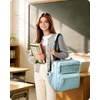 image:imageZipper Binder 3 Ring with Ita Window 3 Inch DRing Binder with Zipper and Strap Fits 14 Laptop 600 Sheets Capacity 3in1 ShoulderBackpackHandle Binder Bag for School Office Commute BlackBlue
